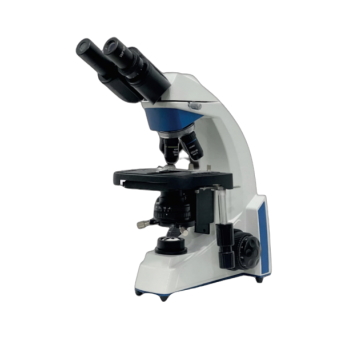 Microscópio Biológico Binocular Blue Com  Aumento até 1600X com objetivas Acromáticas, iluminação LED.